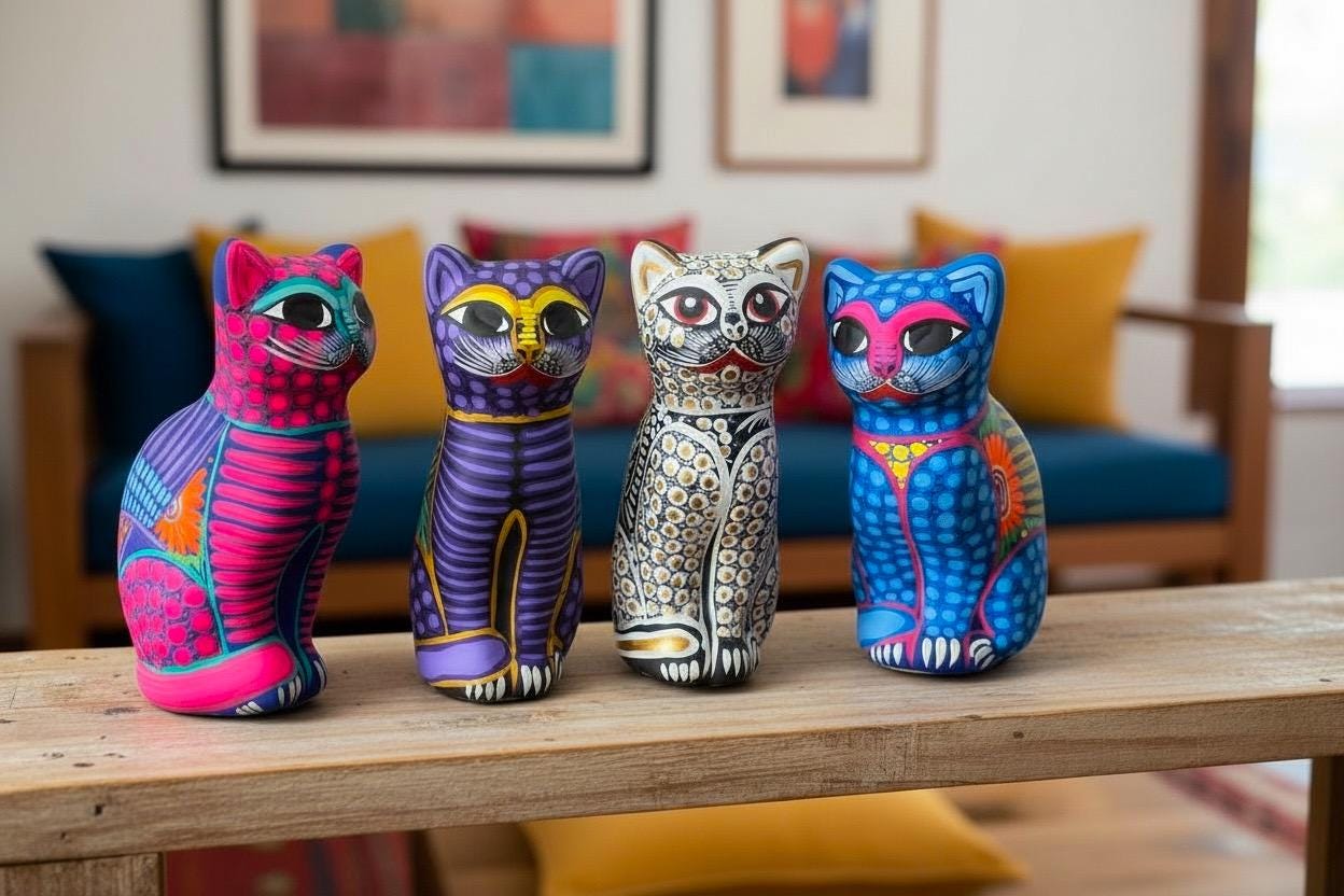 Mexican Folk Art & Handcrafted Decor – Alebrijes, Ceramics, Clay, Wood & Metal – Casa Legasp