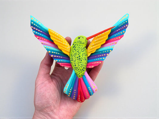 Wall Hummingbird - Wooden Carved  & Hand Painted - Mexican Wall Art