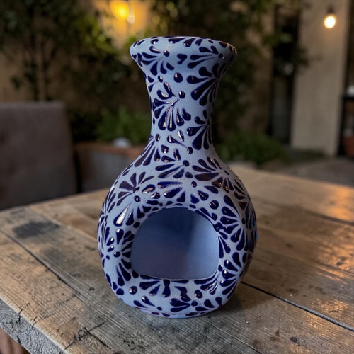 Handmade Talavera incense burner for Palo Santo and incense sticks