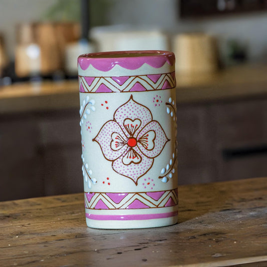 Handmade Ceramic Glass- Mexican Pottery