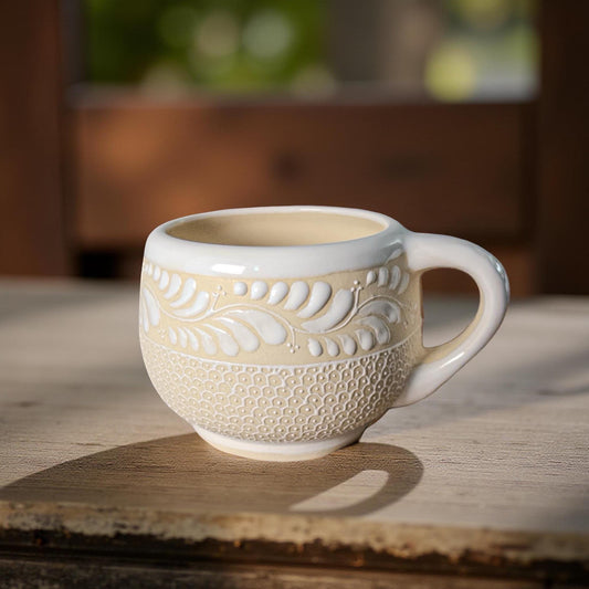 Stoneware Mug 14oz, Hand painted - Floral Design