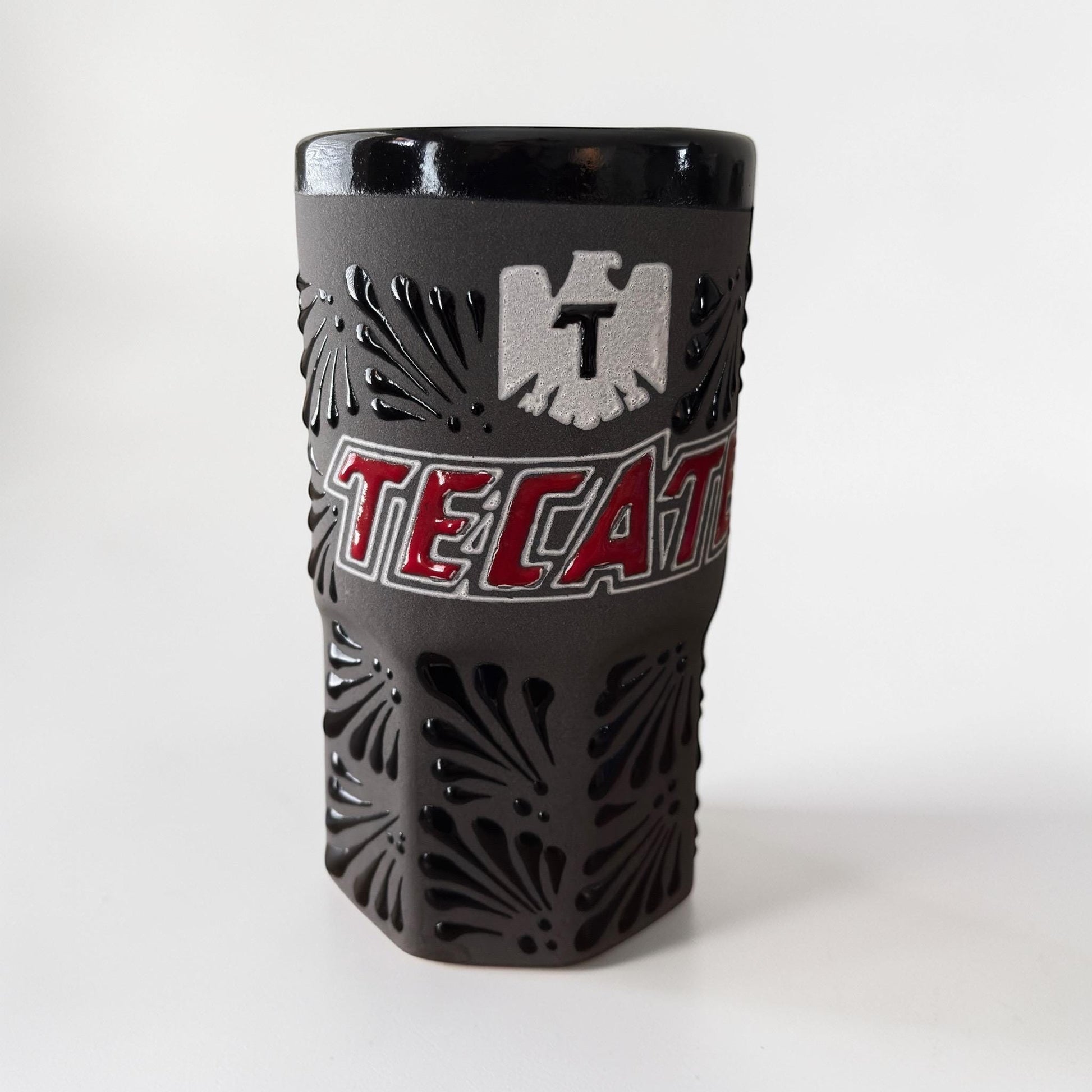Talavera beer mug on home bar