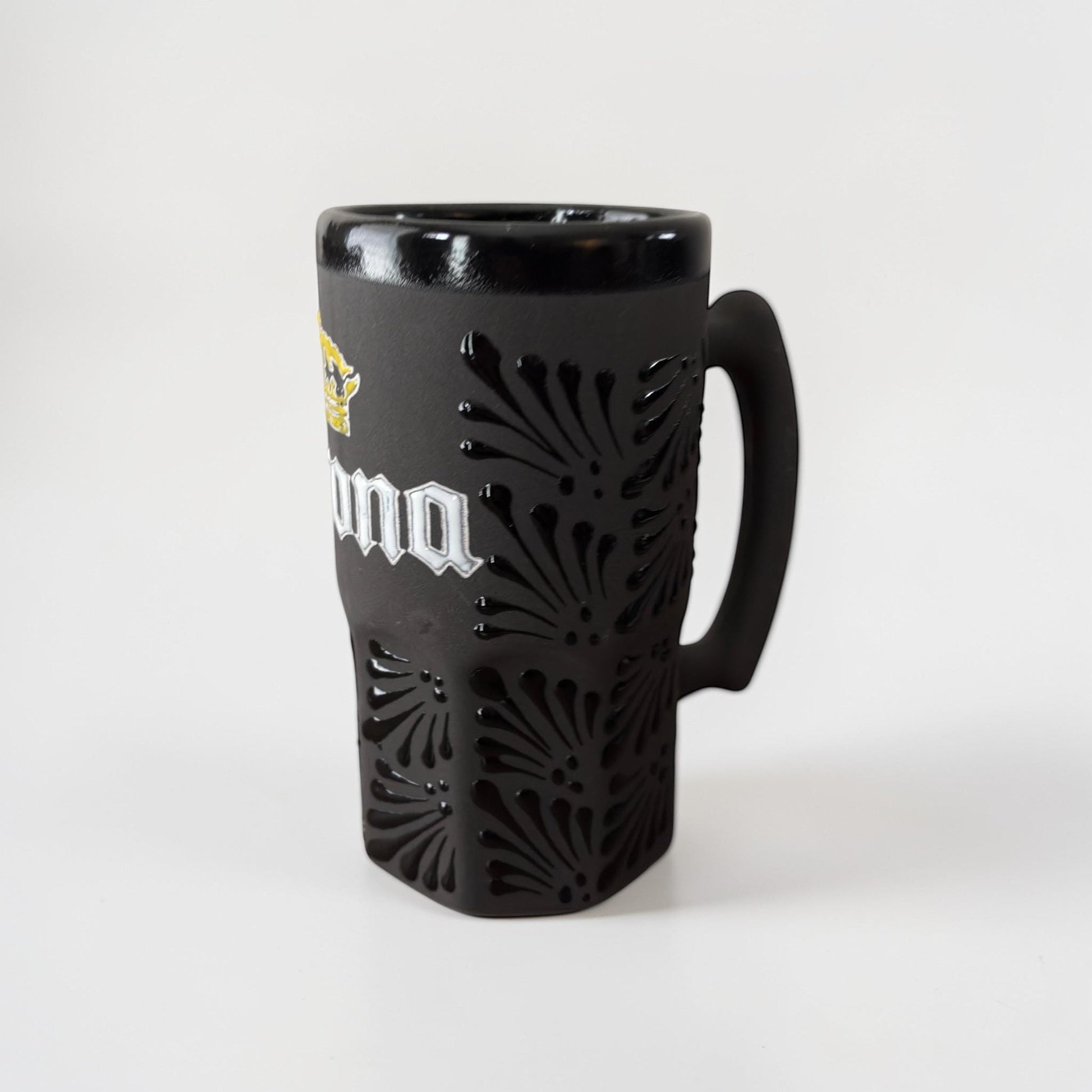 Tecate Talavera beer mug handmade Mexican ceramic
