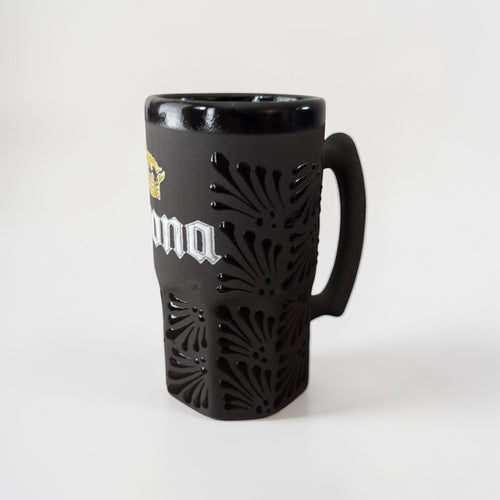 Tecate Talavera beer mug handmade Mexican ceramic