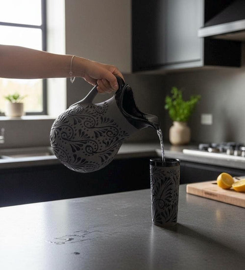Talavera pitcher set size comparison