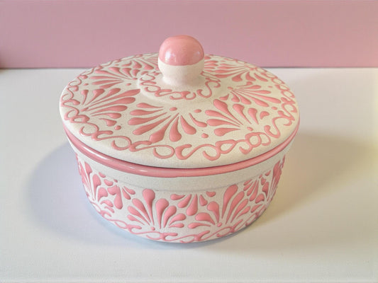 Talavera tortillero with fitted lid - Mexican folk art