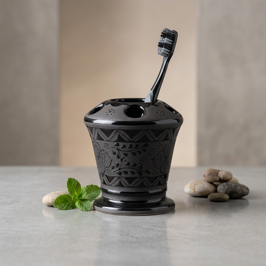 Handmade Stoneware Toothbrush Holder