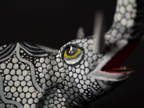Elephant alebrije, hand-painted Oaxacan wood carving