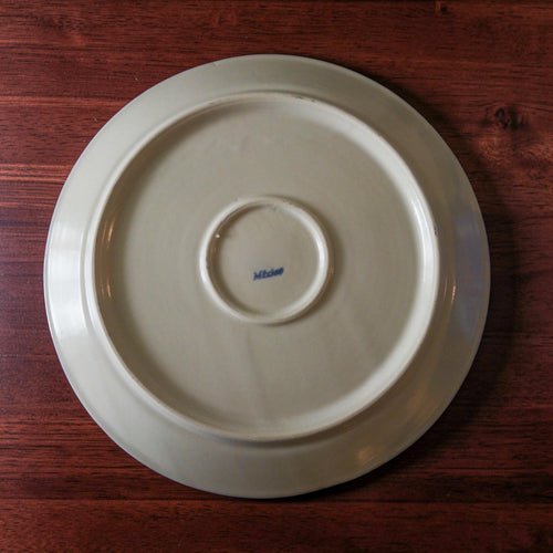 Stoneware dinner plate with food - Mexican pottery