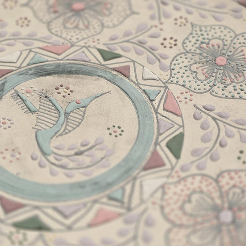 Handmade stoneware plate glaze detail