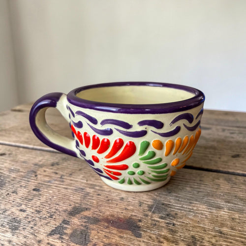 Talavera mug 10 oz with handle - Mexican pottery