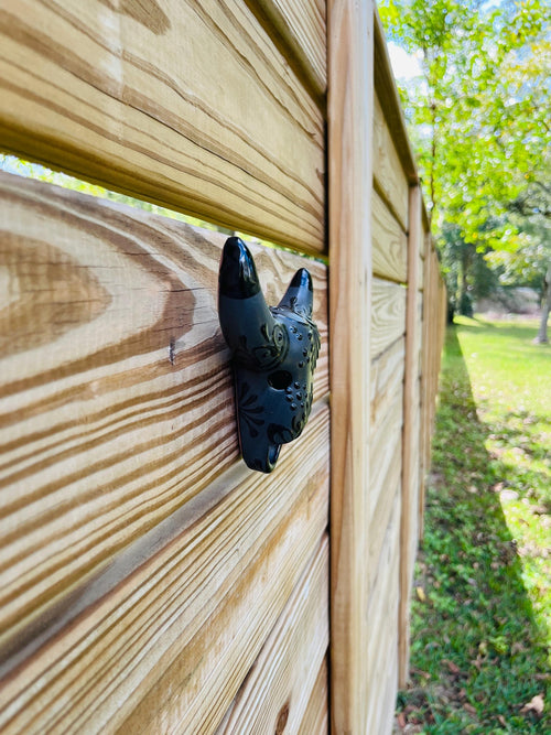 Handmade ceramic bull head Mexican pottery