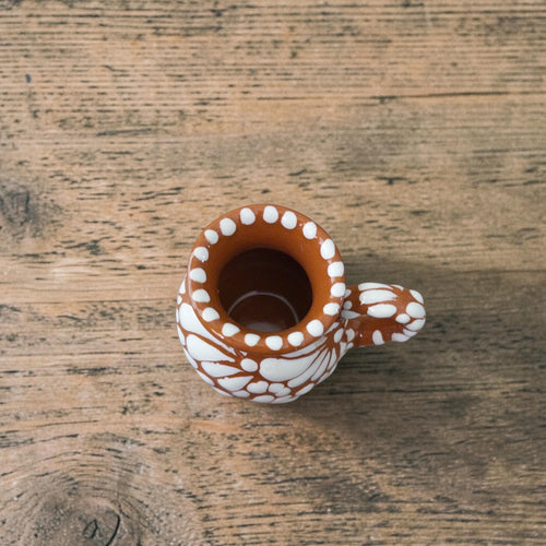 Talavera jarrito shot glass hand-painted pattern
