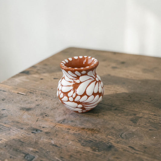 Mexican jarrito shot glass with tequila